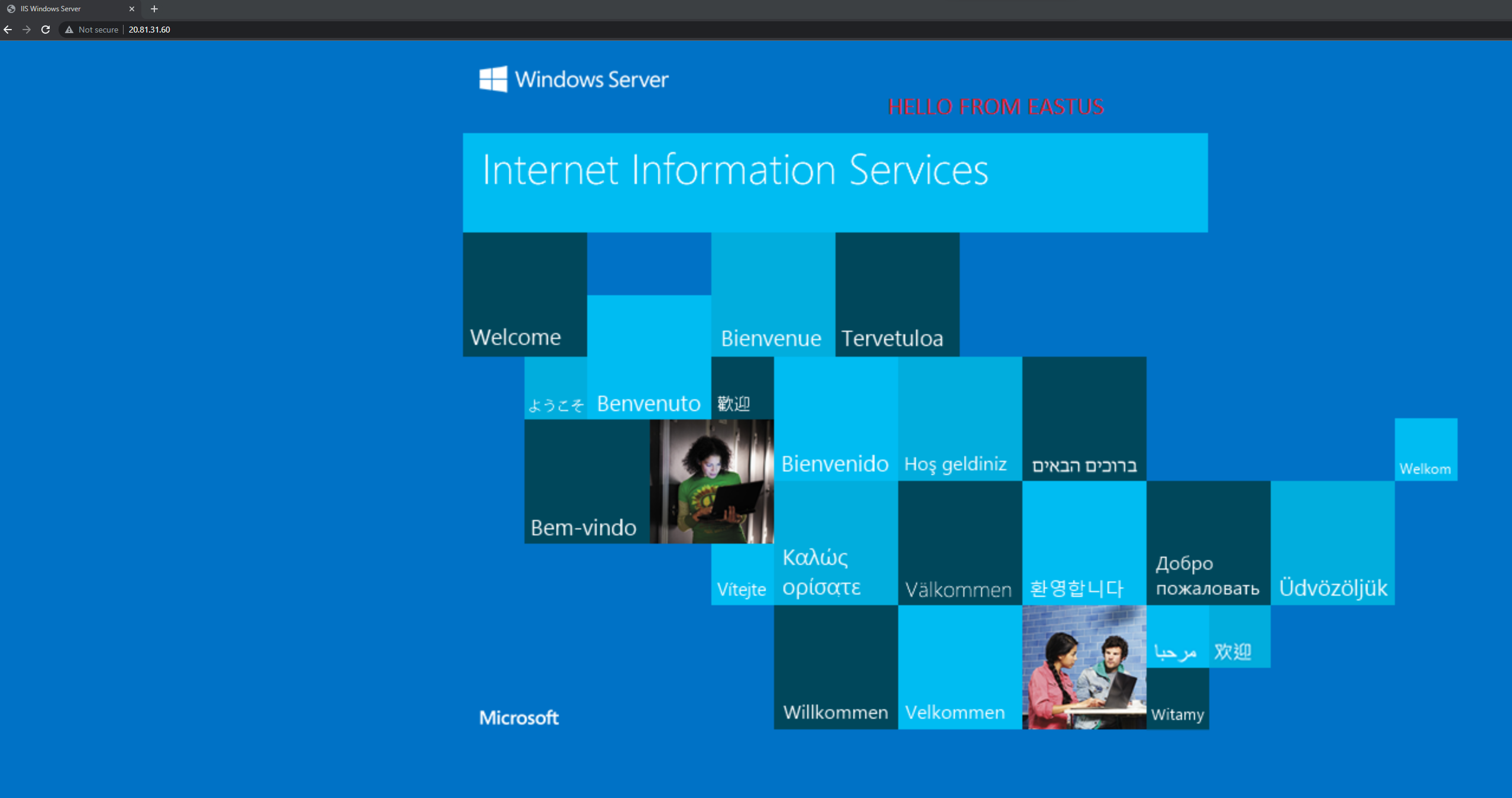 Testing out Cross-Region Azure Load Balancer