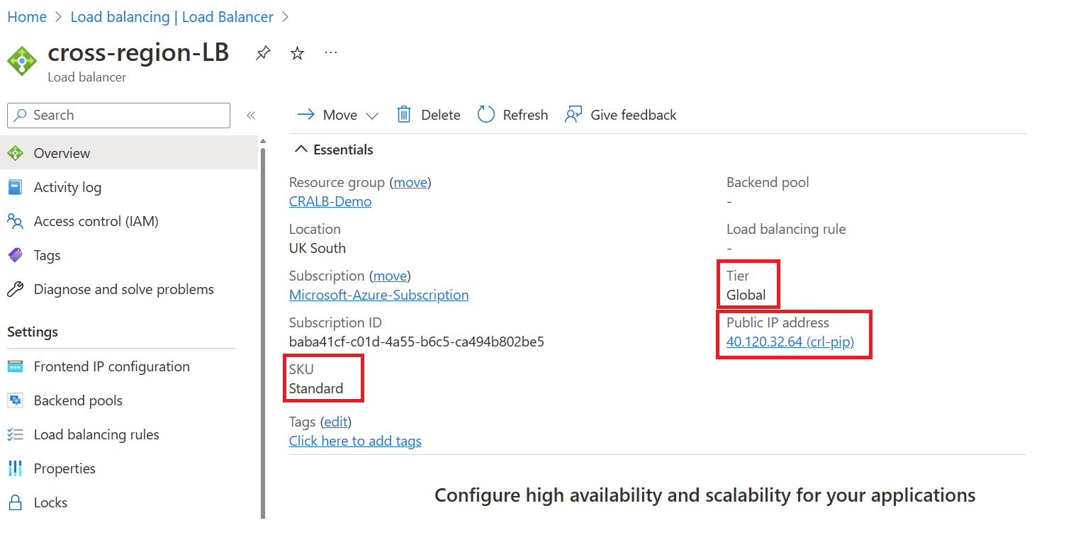 Testing out Cross-Region Azure Load Balancer