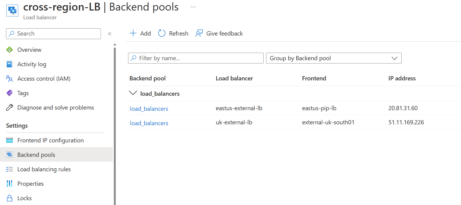 Testing out Cross-Region Azure Load Balancer