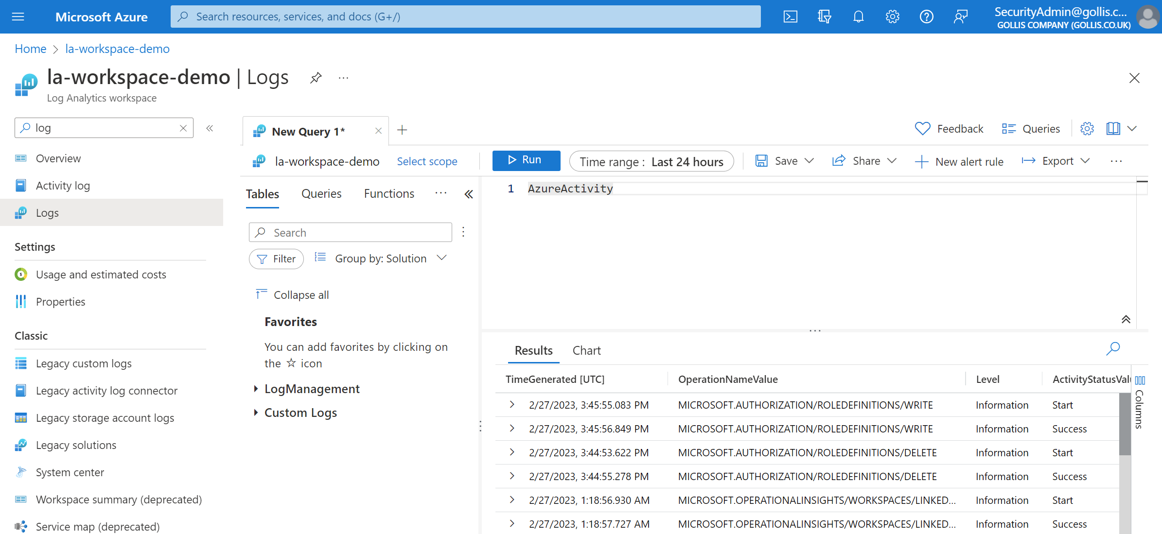 Understanding access in Log Analytics Workspaces