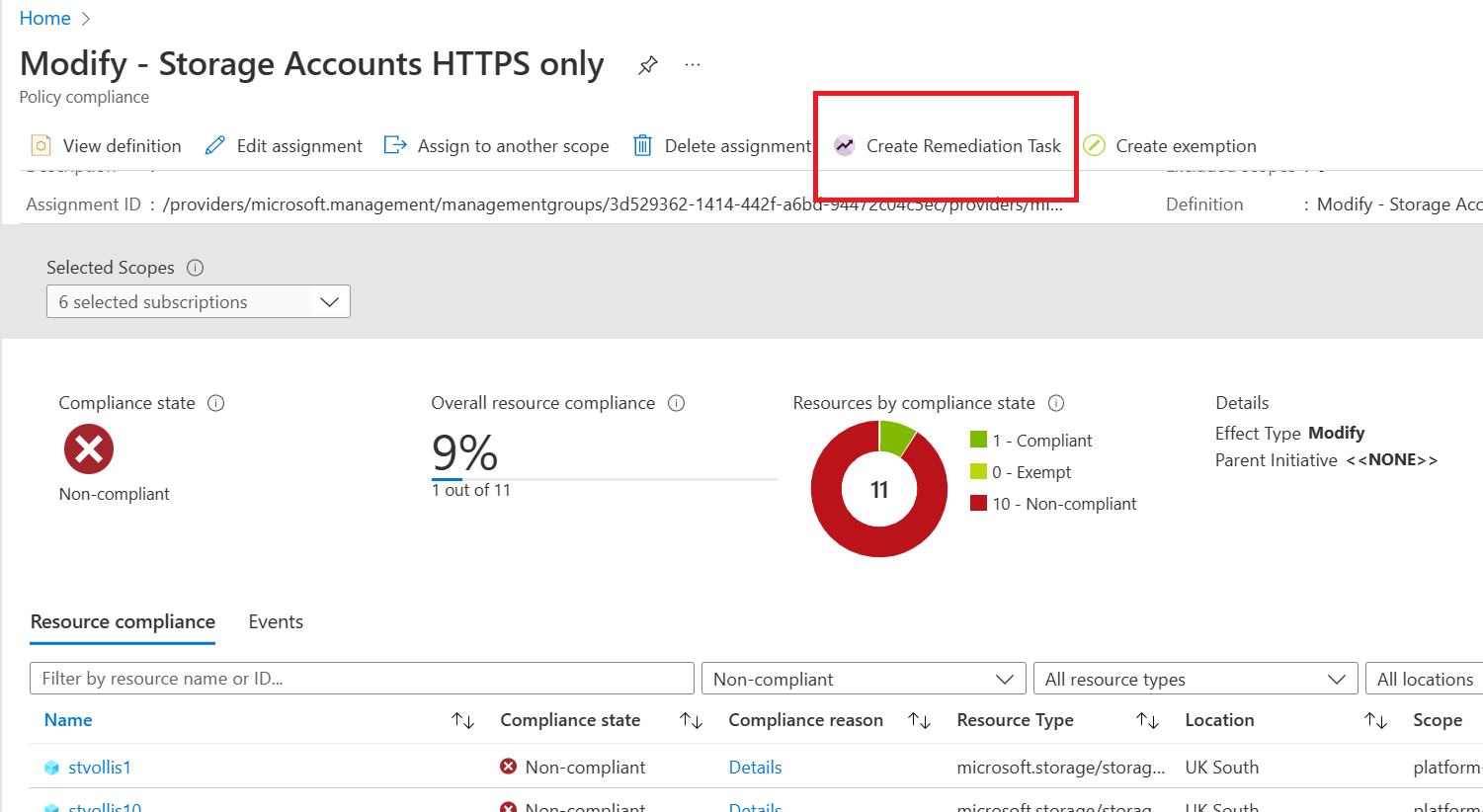 Testing out Azure Policies Modify Effect