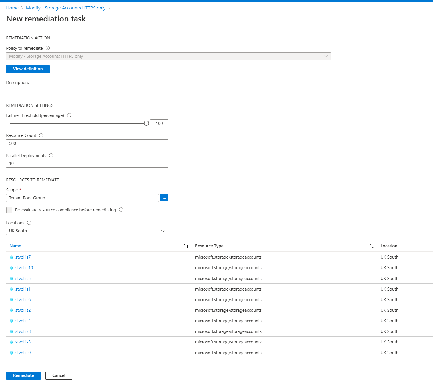 Testing out Azure Policies Modify Effect