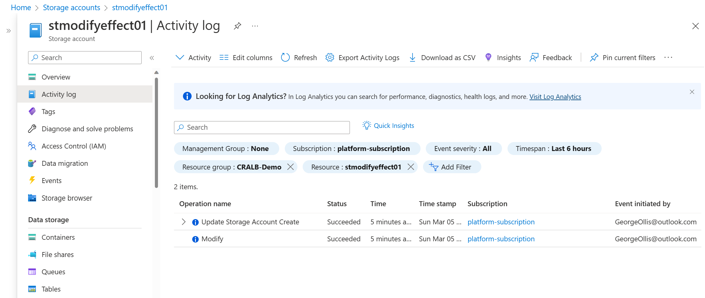 Testing out Azure Policies Modify Effect