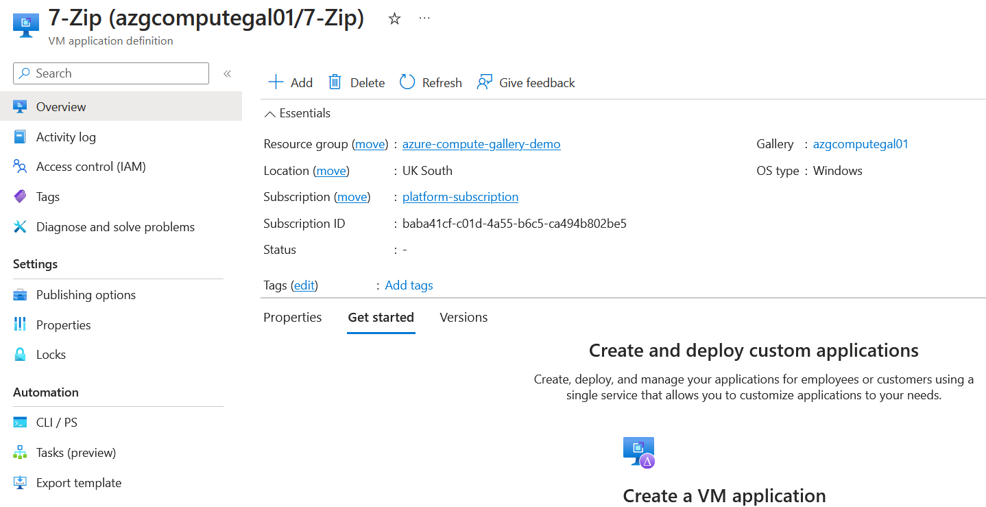 Using VM applications and Azure Policy to deploy applications.