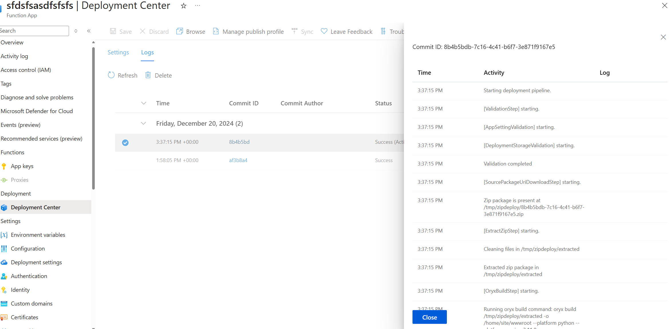 Deploying applications on  Azure Functions using Flex Consumption Plans