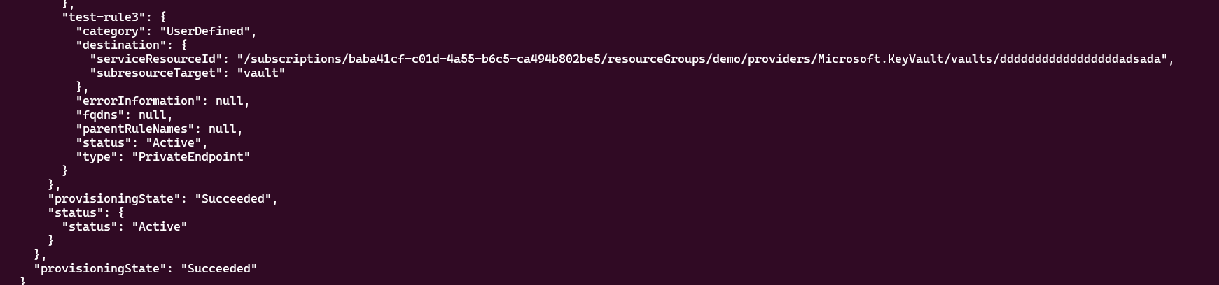 Managed private endpoint outbound rule successfully provisioned