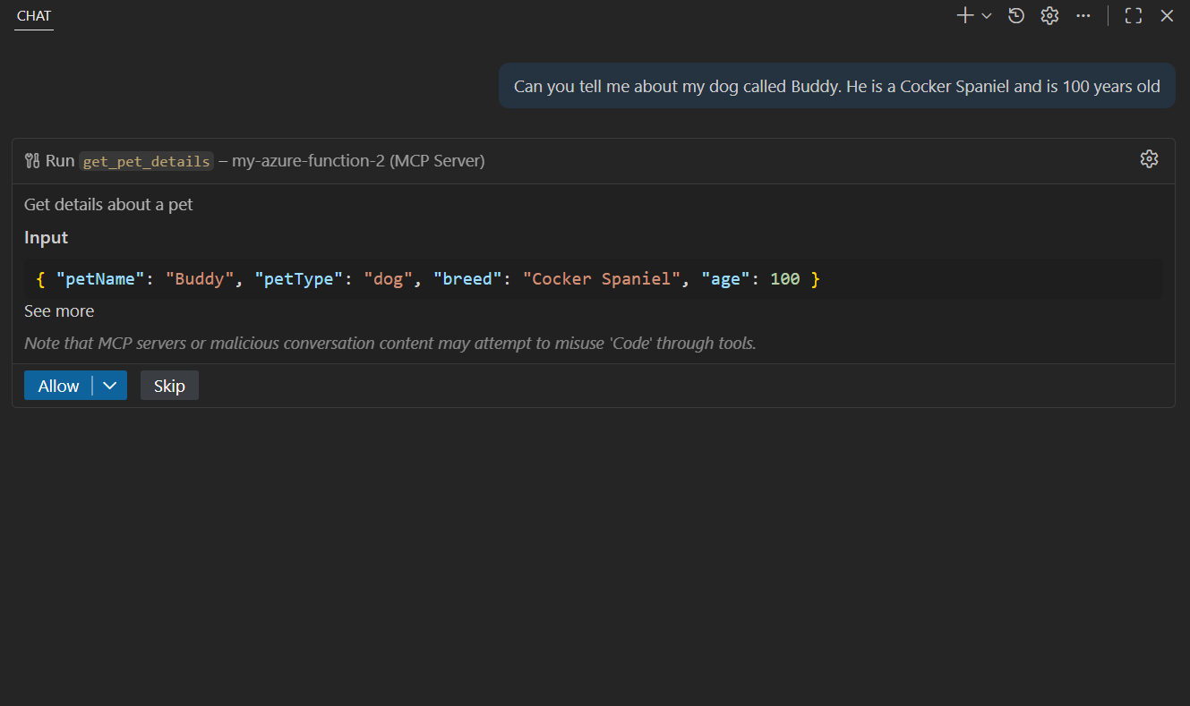 Using the MCP extension in Azure Functions
