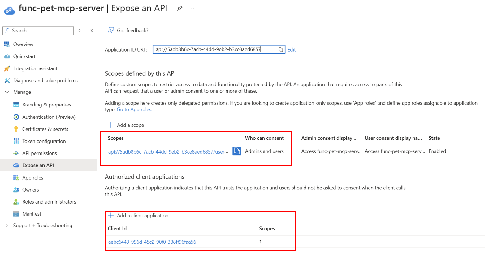 Using the MCP extension in Azure Functions