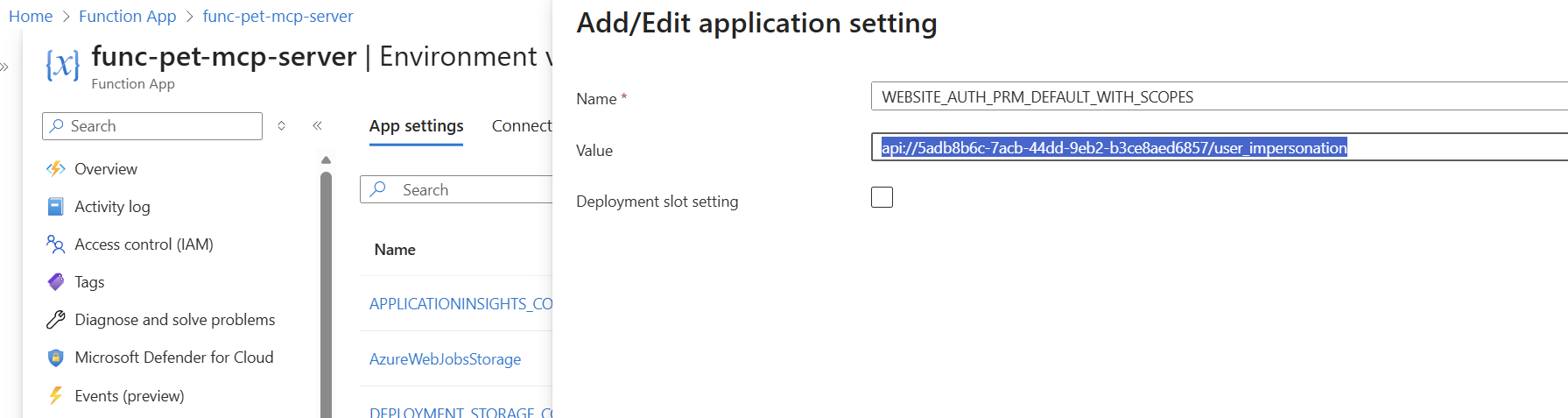 Using the MCP extension in Azure Functions